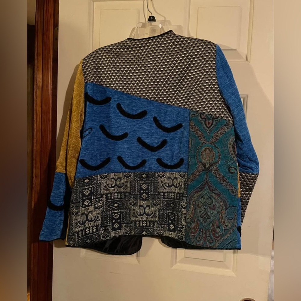 Chic Multicolor Patchwork Blazer - image 5